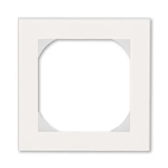 rámeček jednonásobný s otvorem 55x55; perleťová/ledová bílá, design LEVIT M